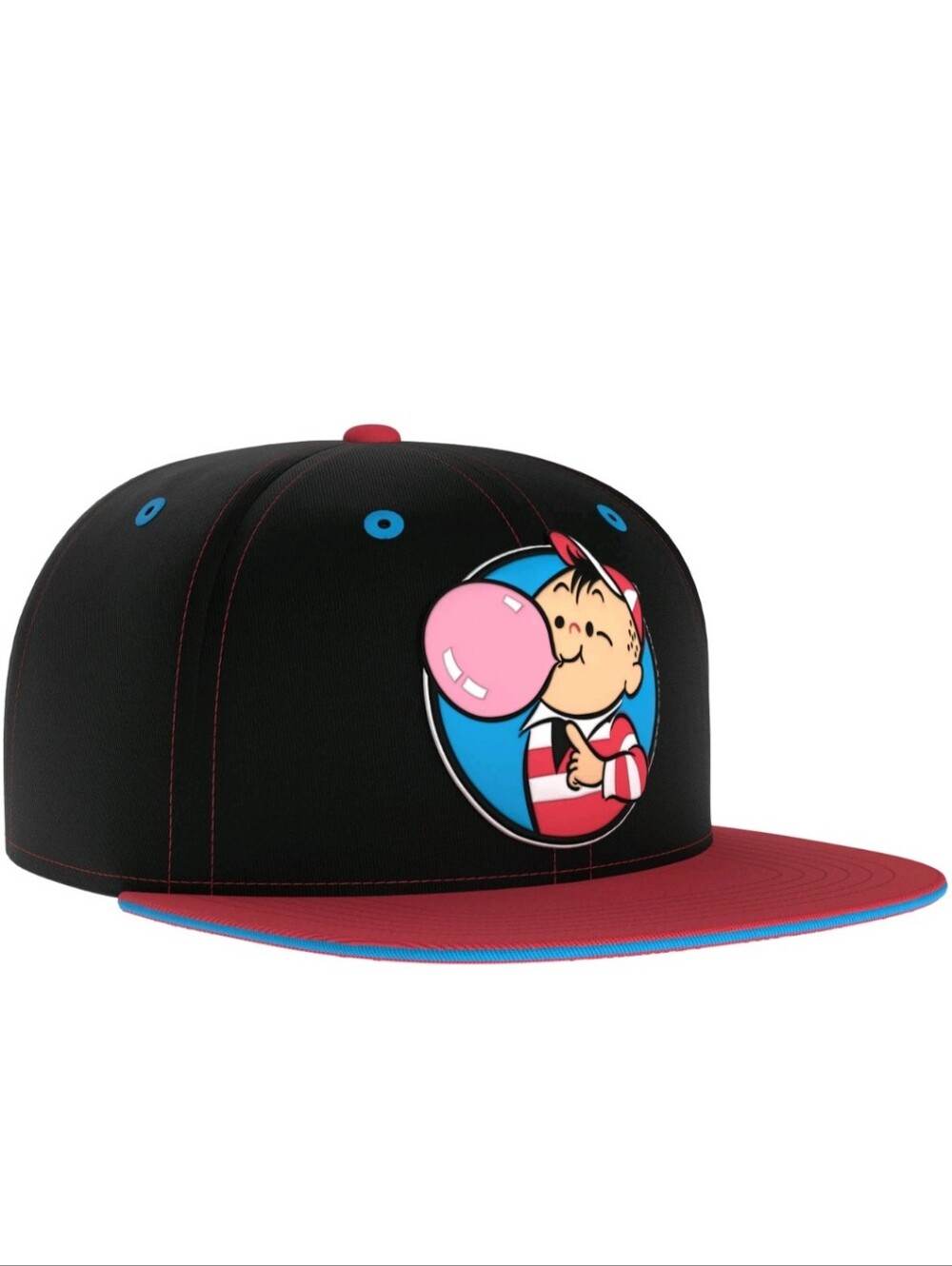 Dubble Bubble Bubblegum Snapback Trucker Hat - Black & Pink